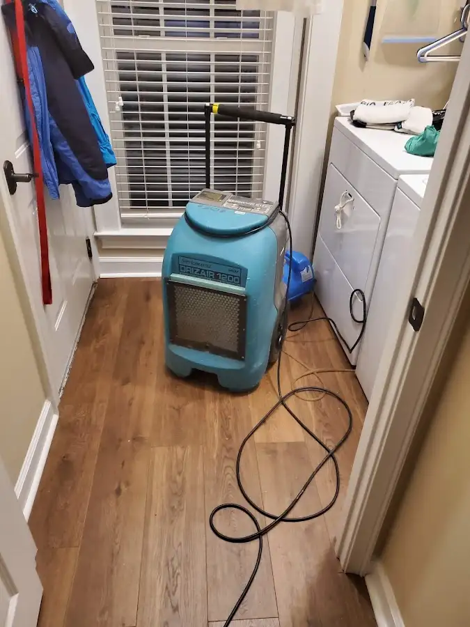 Commercial dehumidifier deployed for Flood Damage Cleanup in California