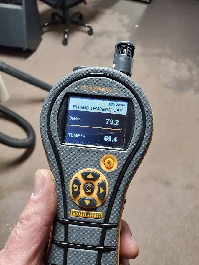 Moisture meter humidity assessment for Fire & Smoke Damage Restoration in California